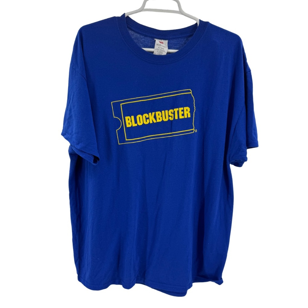Last Blockbuster Blue Graphic Tee Short Sleeve movies pop culture XL nostalgia